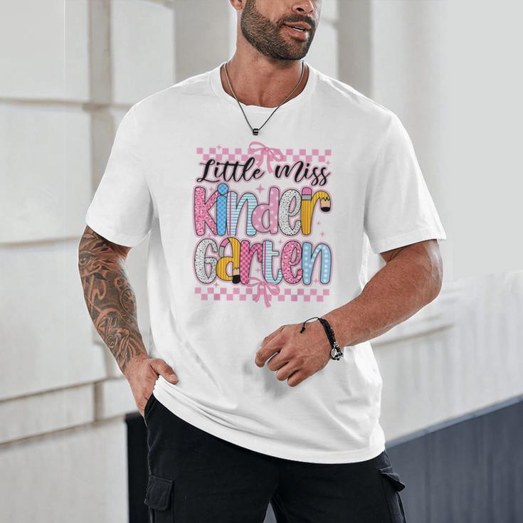 Little Miss Kindergarten Back To School Girls Coquette Bow Unisex T-Shirt Little Miss Kindergarten Back To School Girls Coquette Bow Unisex T-Shirt