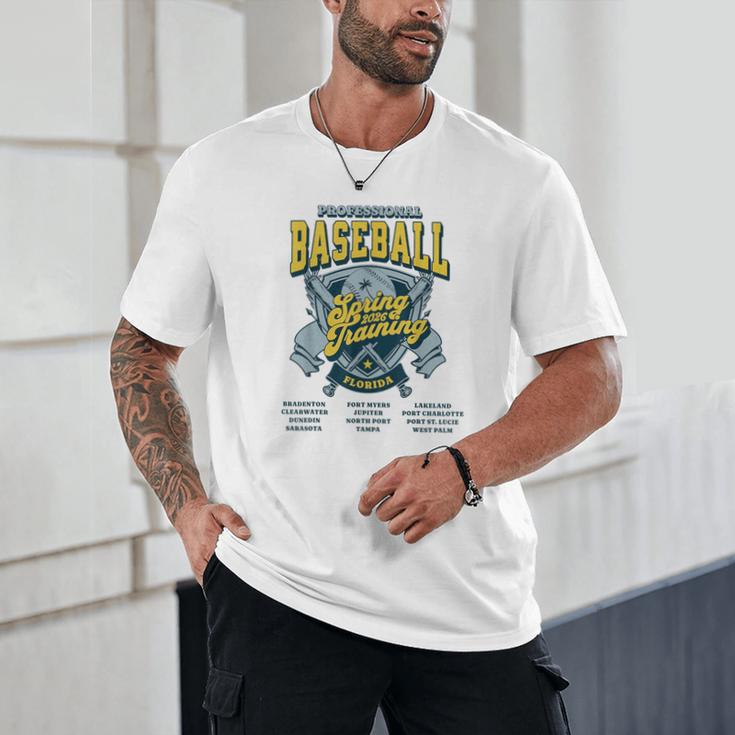 Professional Baseball Spring Training 2026 Florida Cities Unisex T-Shirt