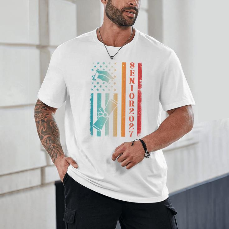 Senior 2027 Class Of 2027 Graduation USA Flag Back To School Performance Unisex T-Shirt