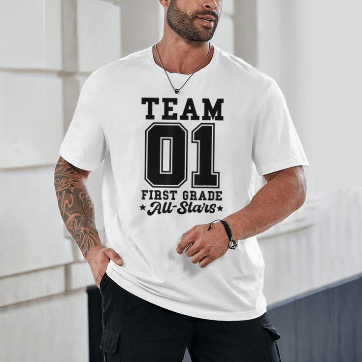 Team 1st Grade All-Stars Back To School Sports Jersey Unisex T-Shirt Team 1st Grade All-Stars Back To School Sports Jersey Unisex T-Shirt
