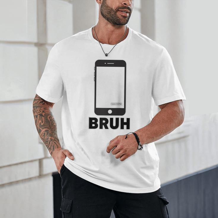 Texted First Bruh Seen Message Valentine's Day Humor Raglan Baseball Tee Unisex T-Shirt