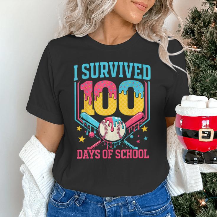 100 Days Of School Baseball Drip 100 Days Boy Girl Kids Unisex T-Shirt
