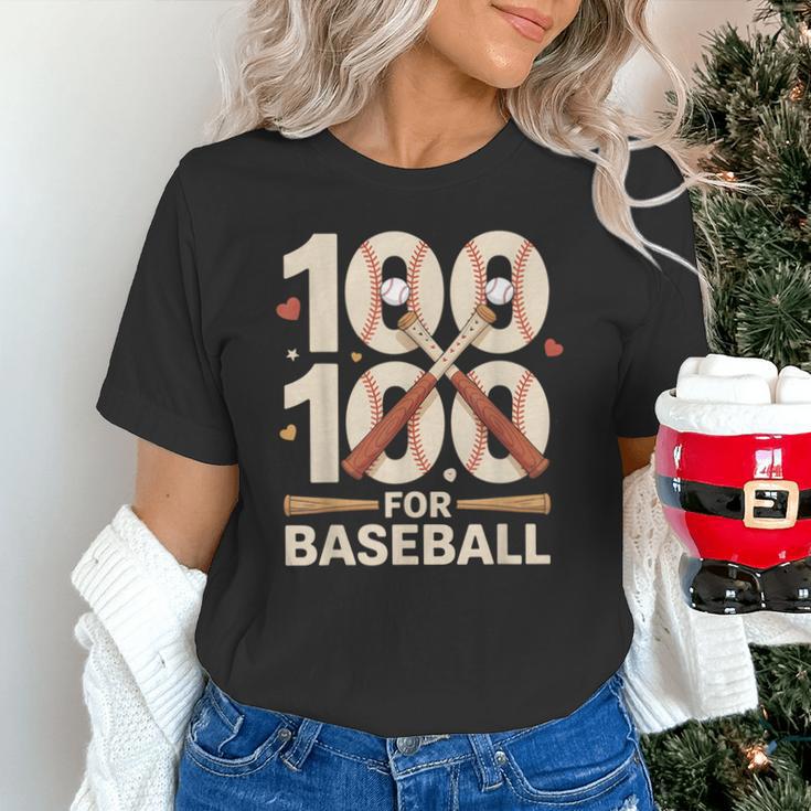 100 Days Of School Baseball Love Valentine’s Day Men Women Unisex T-Shirt
