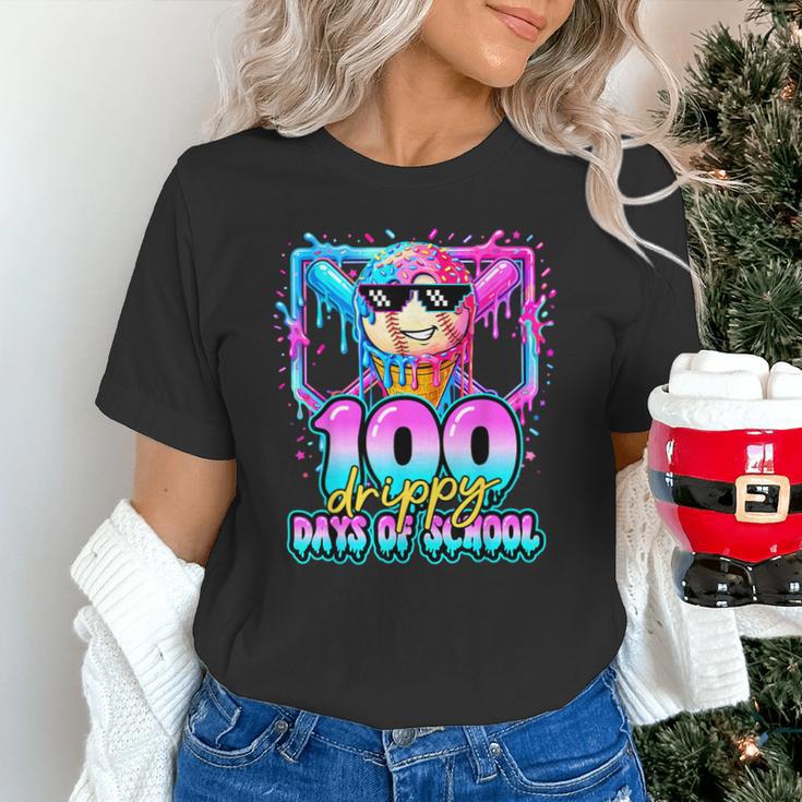 100 Drippy Days Of School Baseball Ice Cream 100th Day Boys Unisex T-Shirt