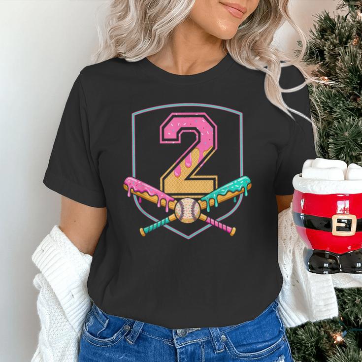 2nd Birthday Baseball Bat Ice-Cream Drip 2yrs Old Boys Kids Unisex T-Shirt 2nd Birthday Baseball Bat Ice-Cream Drip 2yrs Old Boys Kids Unisex T-Shirt