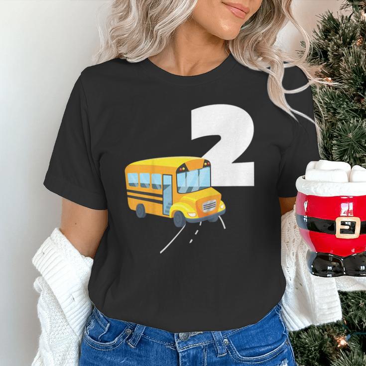 2nd Birthday School Bus Kids Back To School Themes Party Unisex T-Shirt
