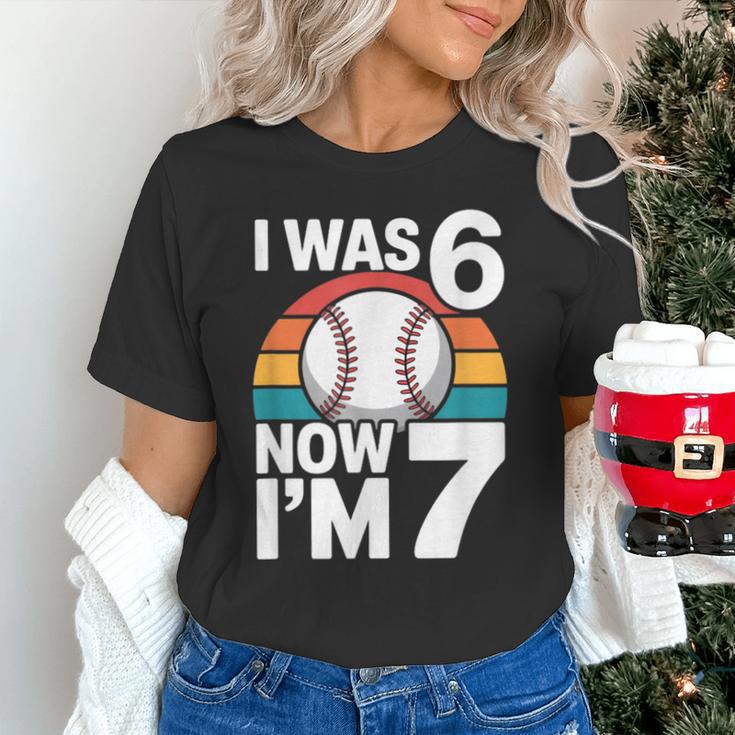 I Was 6 Now Im 7 Baseball Birthday Age 7 Unisex T-Shirt I Was 6 Now Im 7 Baseball Birthday Age 7 Unisex T-Shirt