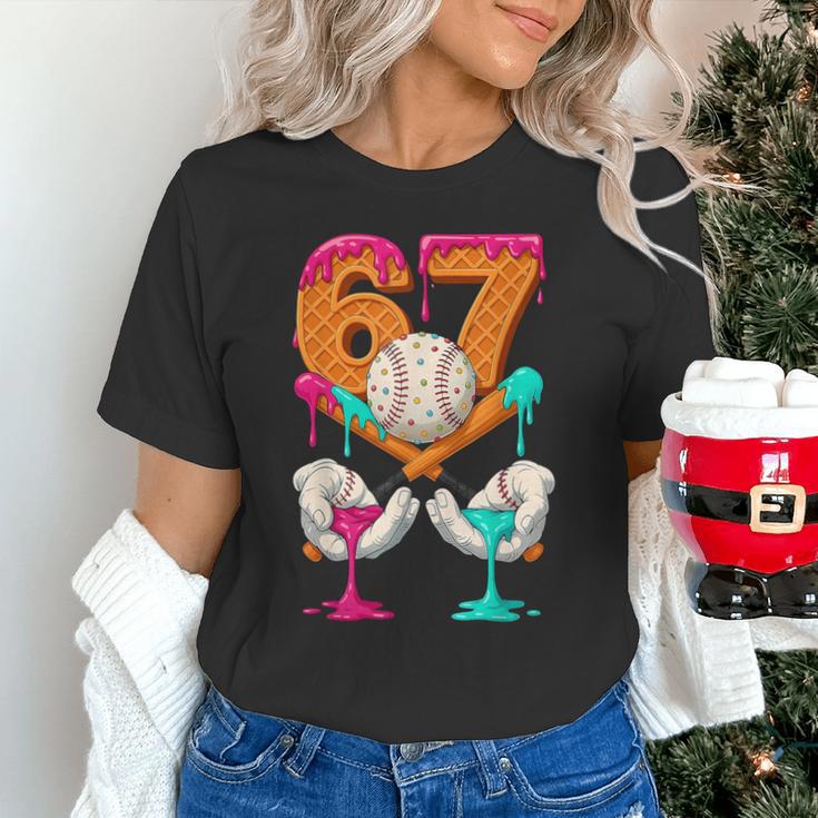 6 7 Ice Cream Drip Baseball Number 67 Player Boy Girl Kids Unisex T-Shirt 6 7 Ice Cream Drip Baseball Number 67 Player Boy Girl Kids Unisex T-Shirt