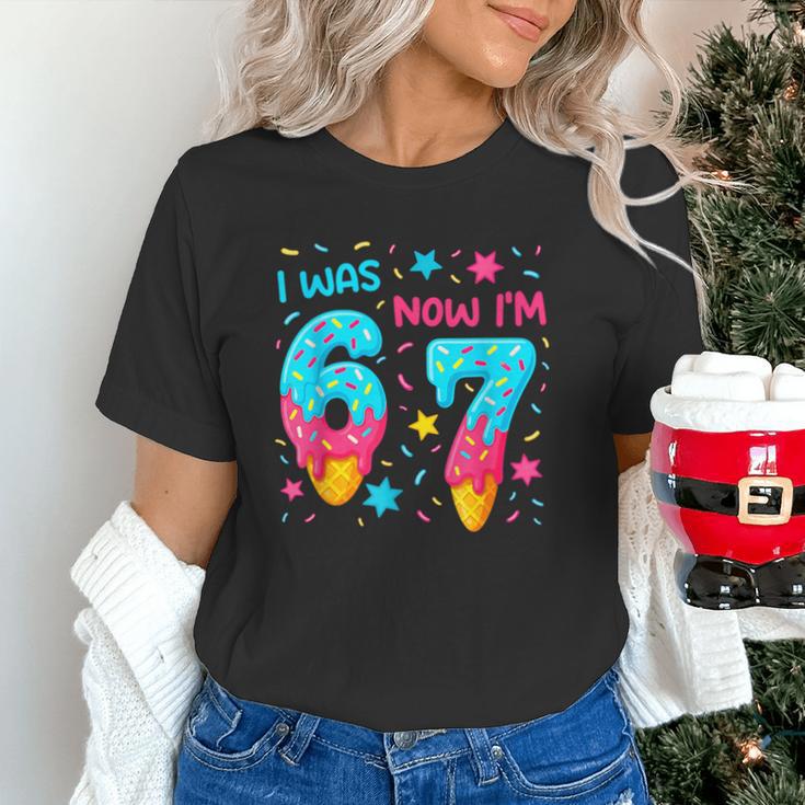 I Was 6 Now I'm 7 67 Birthday Baseball Drip 7 Year Old Unisex T-Shirt I Was 6 Now I'm 7 67 Birthday Baseball Drip 7 Year Old Unisex T-Shirt