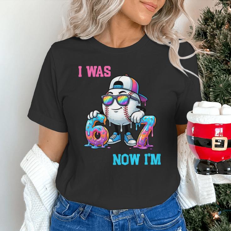 I Was 6 Now I'm 7 Baseball Birthday Drip Ice Cream Boy Unisex T-Shirt