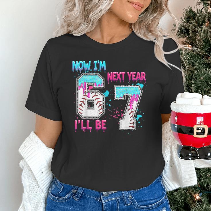 Now Im 6 Next Year I'Ll Be 7 Baseball Ice Cream Drip 67 Meme Unisex T-Shirt