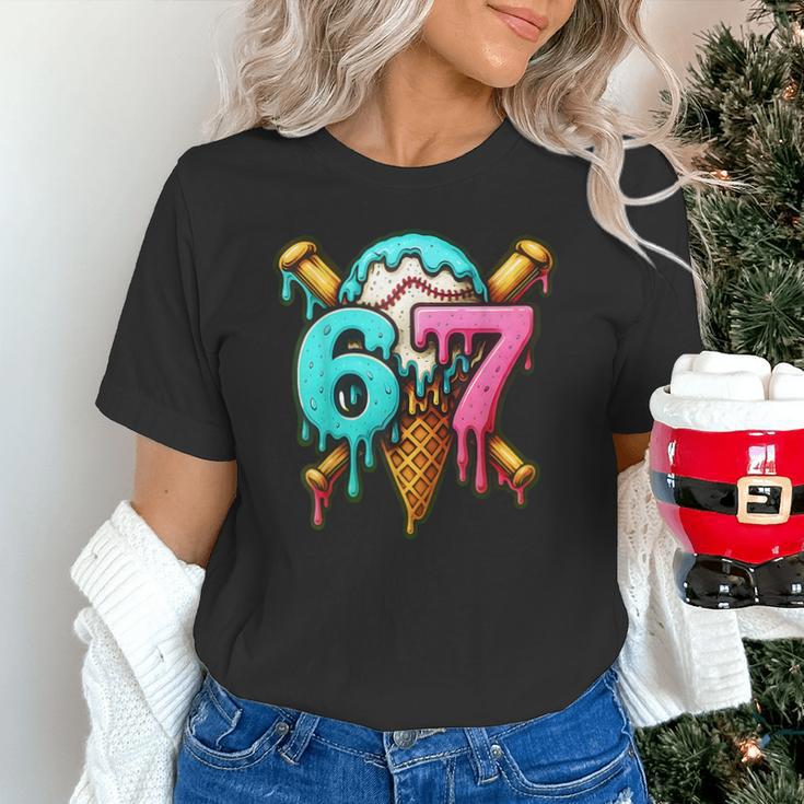 67 Baseball Ice Cream Drip Kids Unisex T-Shirt