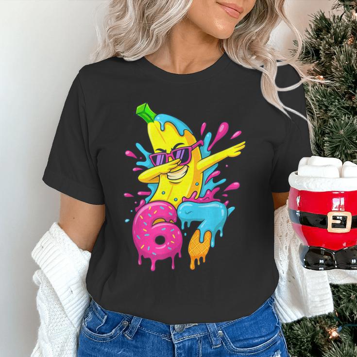 67 Dabbing Banana Baseball 6 7 Dripping Ice Cream Meme Unisex T-Shirt