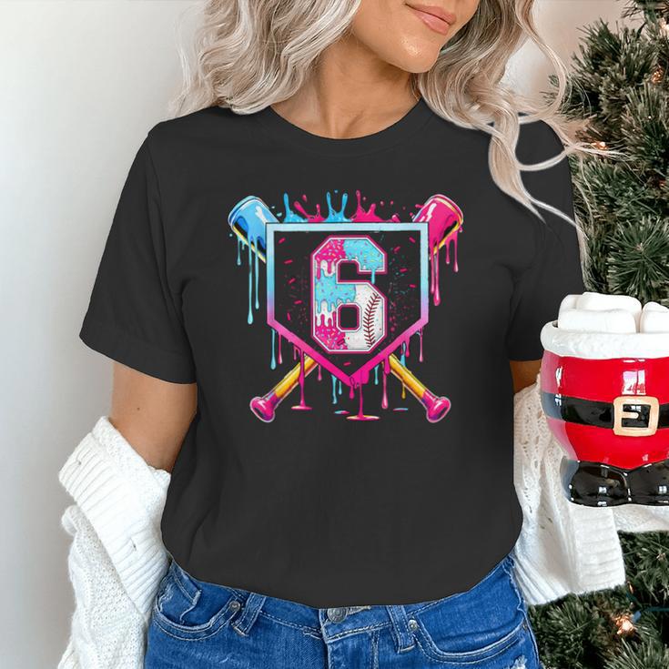 6th Birthday Boys Baseball Ice Cream Drip Boys Baseball Unisex T-Shirt