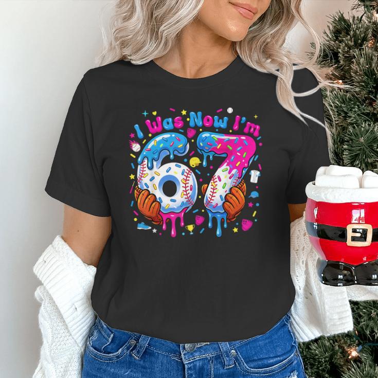7th Birthday I Was 6 Now I'm 7 Baseball Ice Cream Drip Unisex T-Shirt