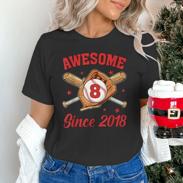 8 Year Old Boys Awesome Since 2018 Baseball Birthday Unisex T-Shirt 8 Year Old Boys Awesome Since 2018 Baseball Birthday Unisex T-Shirt