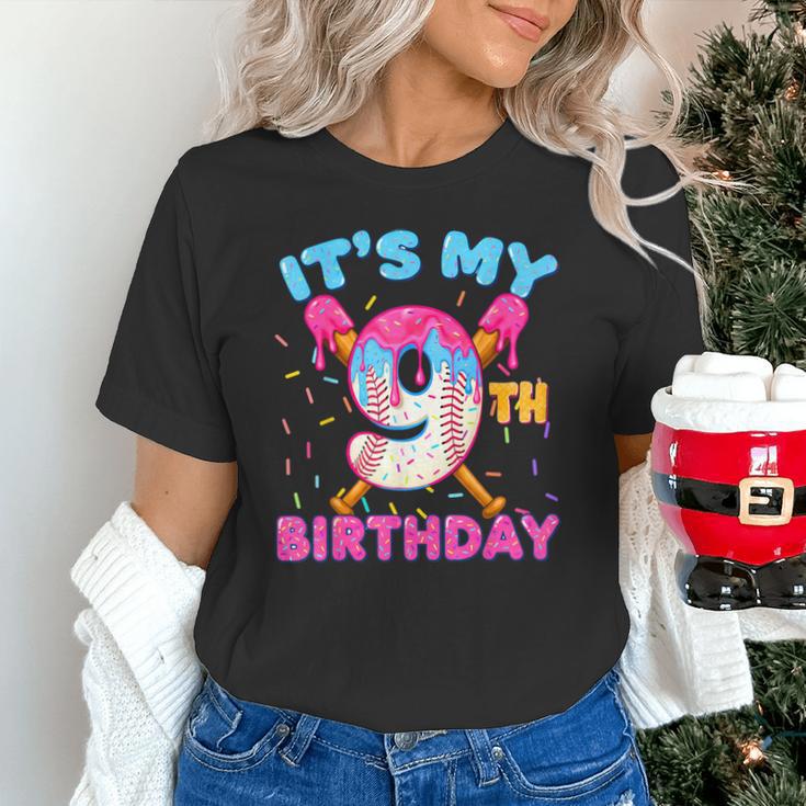 9th Birthday Baseball 9 Year Old Ice Cream Drip Boy Baseball Unisex T-Shirt 9th Birthday Baseball 9 Year Old Ice Cream Drip Boy Baseball Unisex T-Shirt