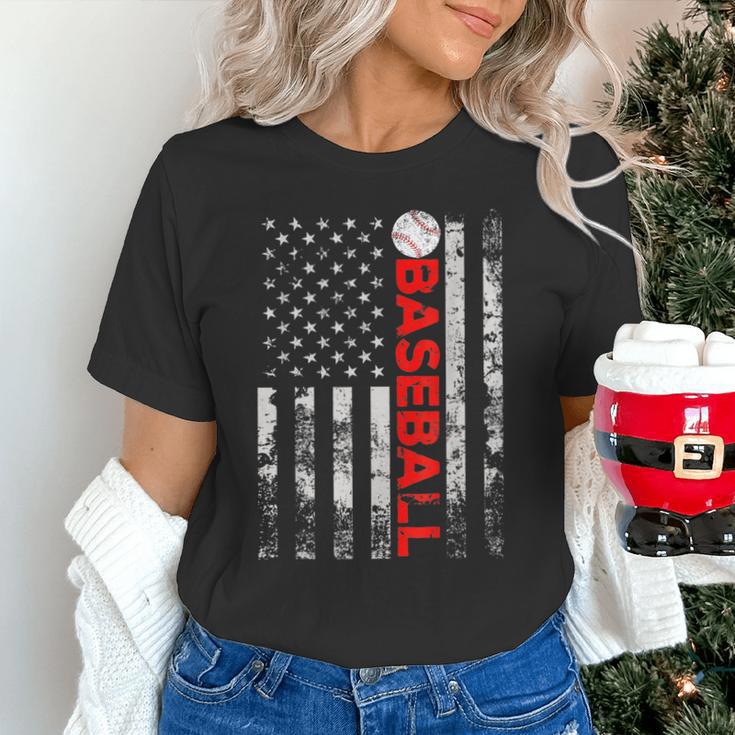 American Flag Baseball Team Baseball Player Baseball Unisex T-Shirt