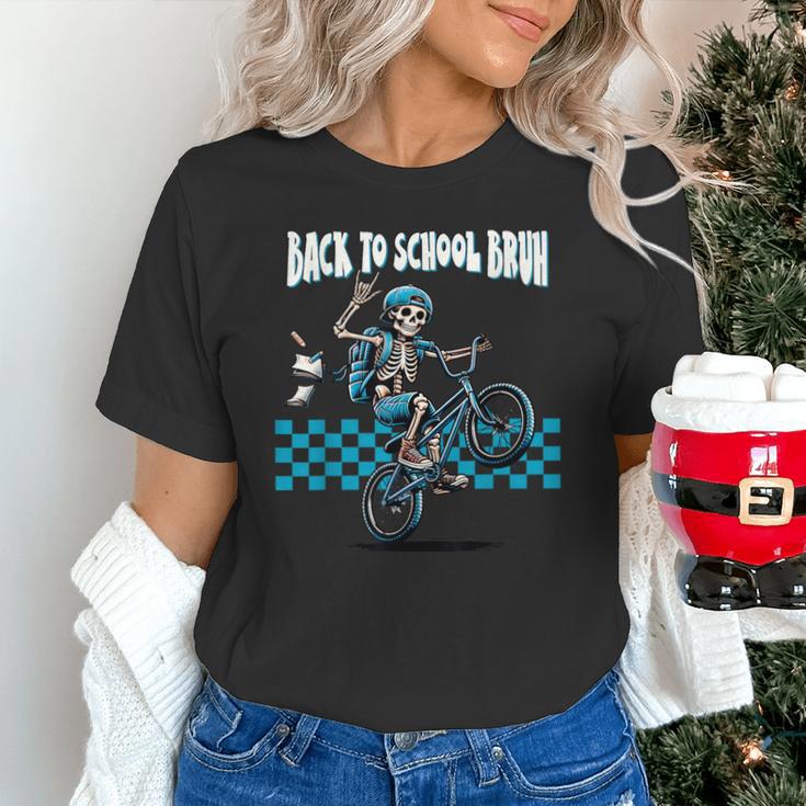Back To School Bruh Boy Skeleton Riding On a BMX Bike Unisex T-Shirt Back To School Bruh Boy Skeleton Riding On a BMX Bike Unisex T-Shirt
