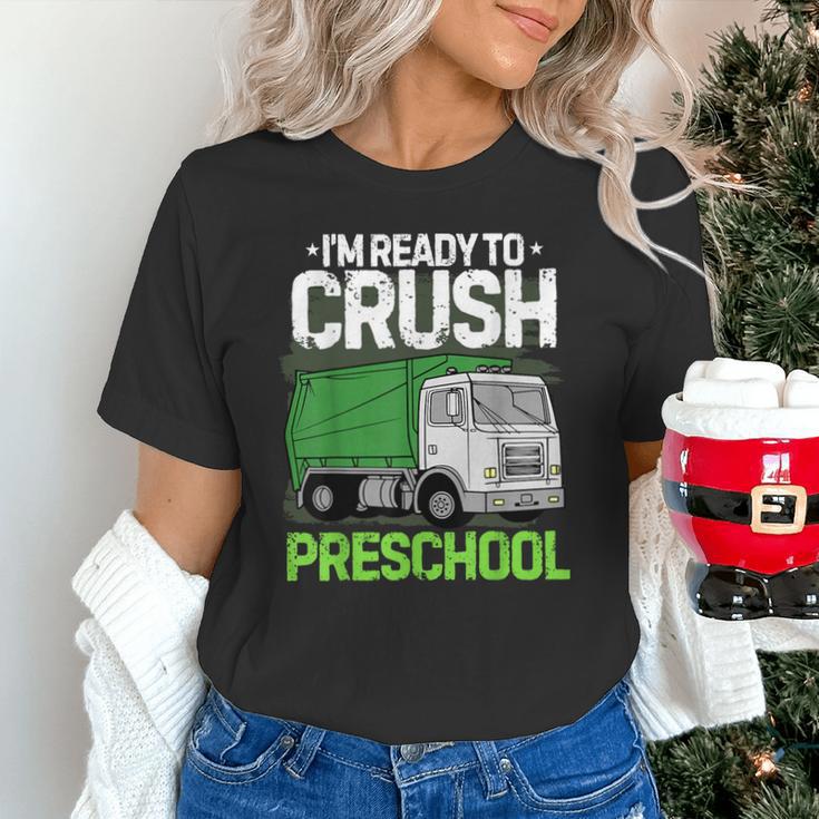 Back To School First Day Of Preschool Garbage Truck Boys Unisex T-Shirt