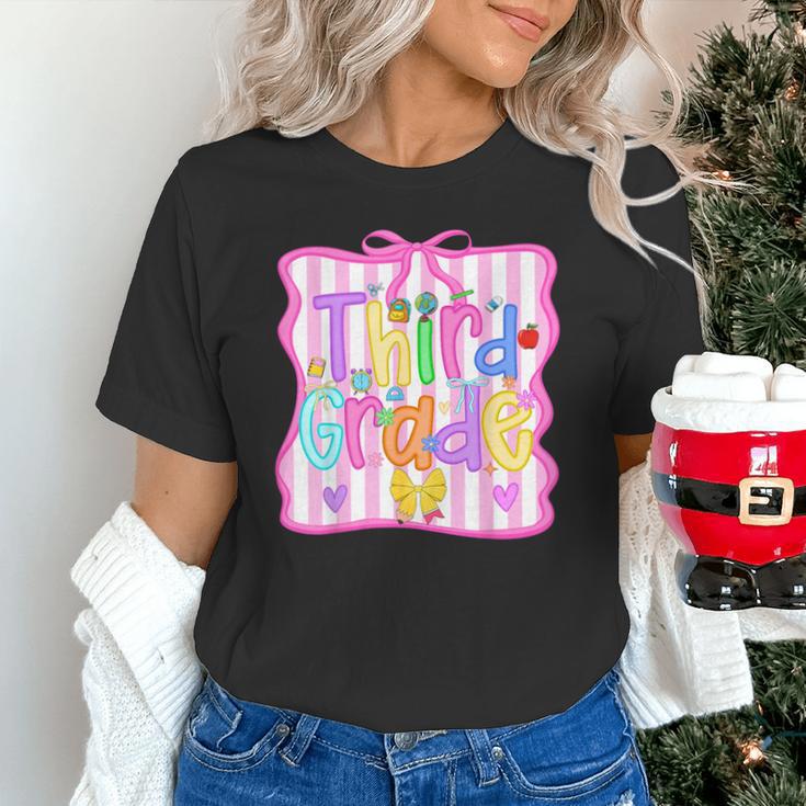Back To School Third Grade Girls Coquette Bow 3rd Grade Kids Unisex T-Shirt Back To School Third Grade Girls Coquette Bow 3rd Grade Kids Unisex T-Shirt