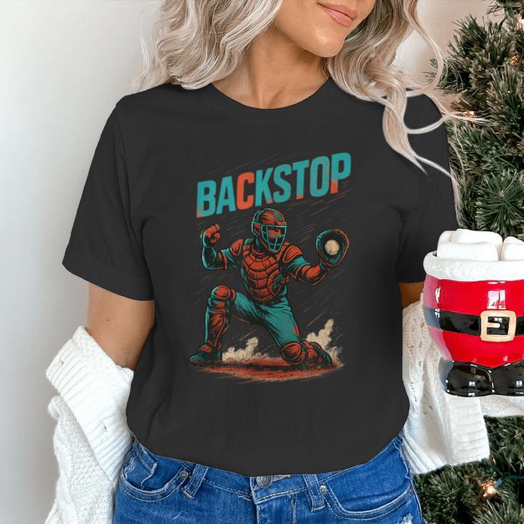 Backstop Catcher Baseball Graphic Unisex T-Shirt Backstop Catcher Baseball Graphic Unisex T-Shirt