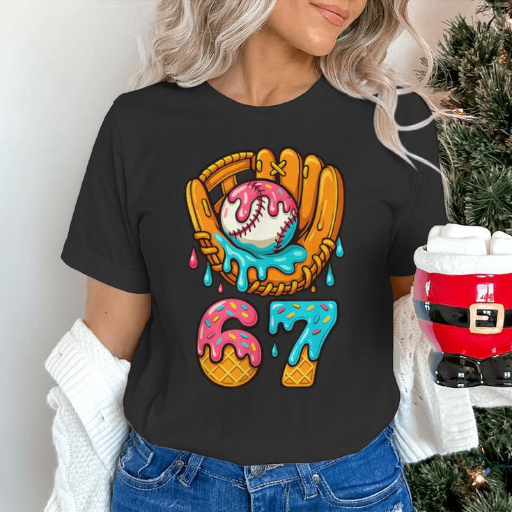 Baseball 67 Ice Cream Drip 67 Six Seven Meme 67th Birthday Unisex T-Shirt Baseball 67 Ice Cream Drip 67 Six Seven Meme 67th Birthday Unisex T-Shirt