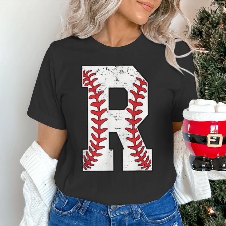 Baseball Alphabet Monogram Initial Letter R Unisex T-Shirt