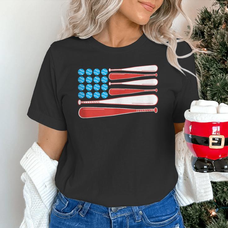Baseball American Flag Patriotic USA Pride Unisex T-Shirt