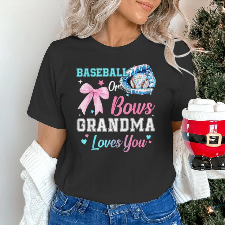 Baseball Or Bows Your Grandma Loves You Gender Reveal Unisex T-Shirt