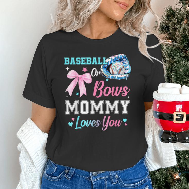 Baseball Or Bows Your Mommy Loves You Gender Reveal Matching Unisex T-Shirt Baseball Or Bows Your Mommy Loves You Gender Reveal Matching Unisex T-Shirt