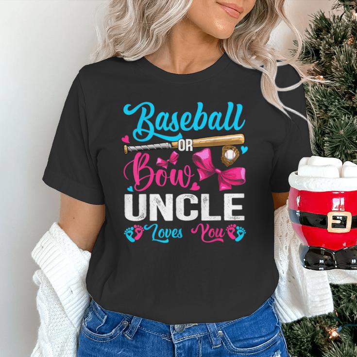 Baseball Or Bows Uncle Loves You Gender Reveal Unisex T-Shirt Baseball Or Bows Uncle Loves You Gender Reveal Unisex T-Shirt