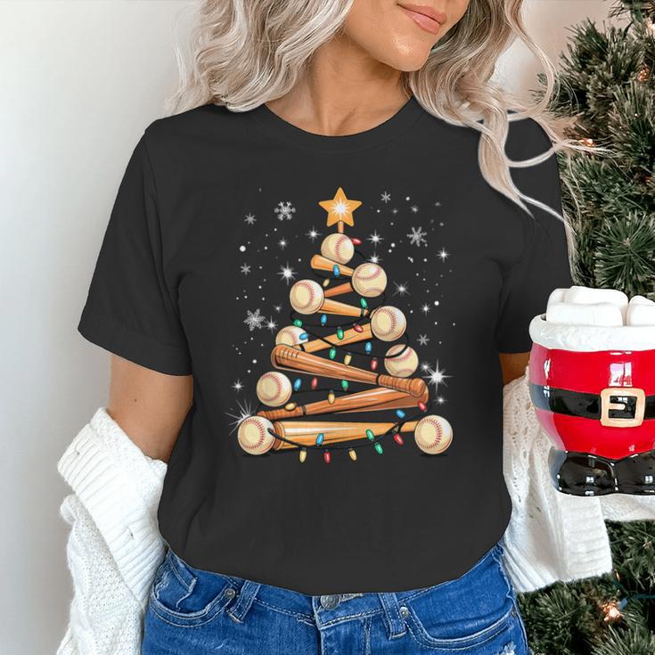 Baseball Christmas Tree Light Xmas Baseball Unisex T-Shirt Baseball Christmas Tree Light Xmas Baseball Unisex T-Shirt