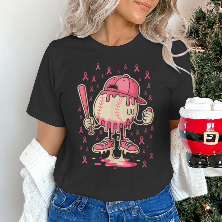 Baseball Drip Ice Cream Breast Cancer Awareness Boys & Girls Unisex T-Shirt