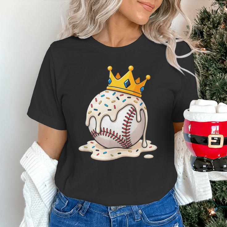 Baseball Drip Ice Cream Crown Melt Graphic Unisex T-Shirt