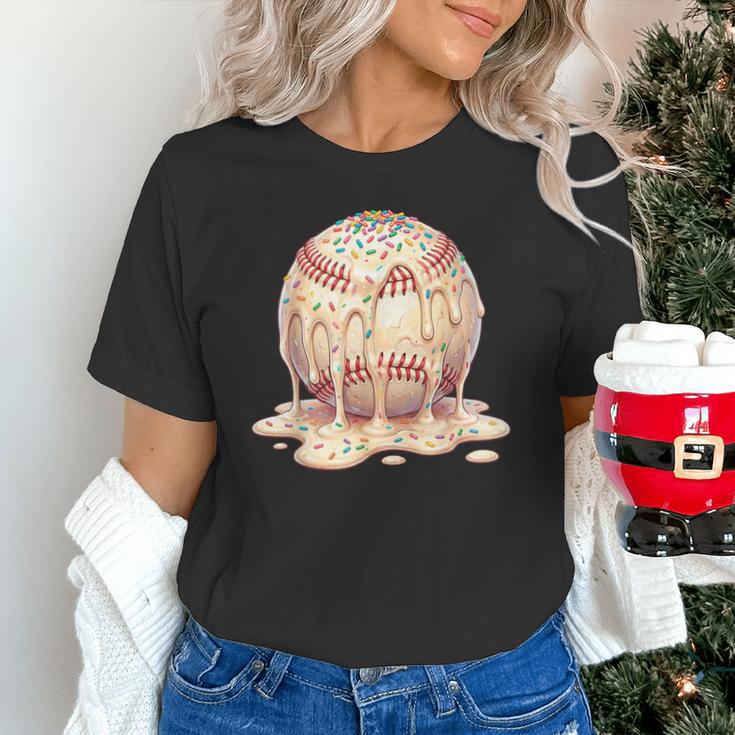 Baseball Drip Ice Cream Melting Illustration Unisex T-Shirt Baseball Drip Ice Cream Melting Illustration Unisex T-Shirt
