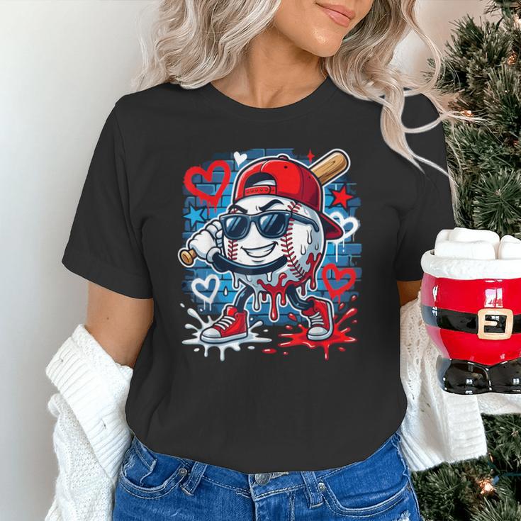 Baseball Drip Icecream Heart Valentine Day Boys Kids Red Unisex T-Shirt Baseball Drip Icecream Heart Valentine Day Boys Kids Red Unisex T-Shirt