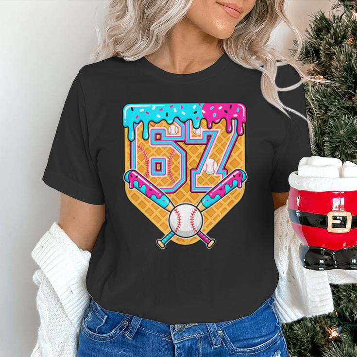 Baseball Drip Number 67 Ice Cream Home Plate Drip Unisex T-Shirt