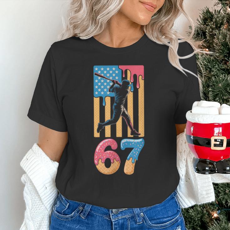 Baseball Drip USA Flag 67 Player 67th Birthday Ice Cream 67 Unisex T-Shirt Baseball Drip USA Flag 67 Player 67th Birthday Ice Cream 67 Unisex T-Shirt