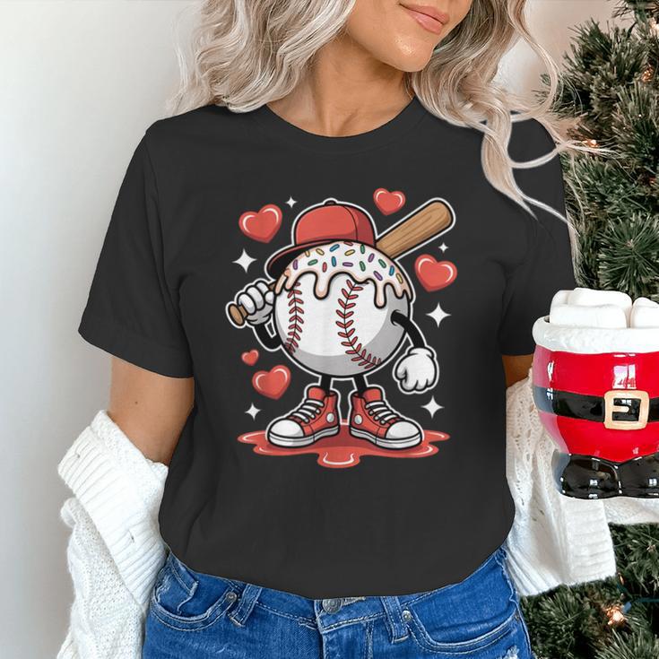 Baseball Drip Valentine Boys Women Men Hearts Sport Love Unisex T-Shirt