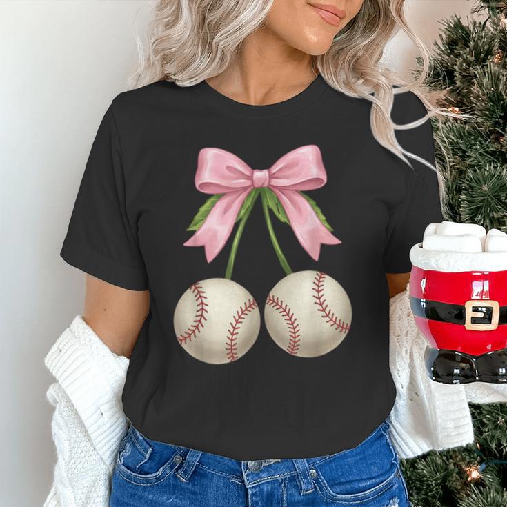 Baseball Girls Women Coquette Pink Bow Baseball Unisex T-Shirt Baseball Girls Women Coquette Pink Bow Baseball Unisex T-Shirt