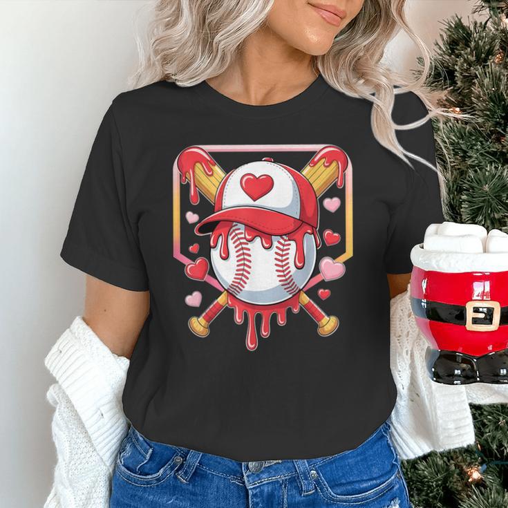 Baseball Heart Valentines Day Baseball Ice Cream Drip Boys Unisex T-Shirt Baseball Heart Valentines Day Baseball Ice Cream Drip Boys Unisex T-Shirt