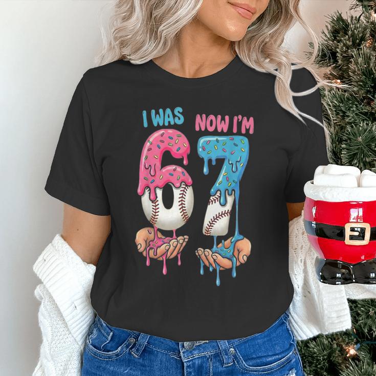 Baseball Ice Cream I Was 6 Now I'm 7 67 Birthday Boy Unisex T-Shirt Baseball Ice Cream I Was 6 Now I'm 7 67 Birthday Boy Unisex T-Shirt