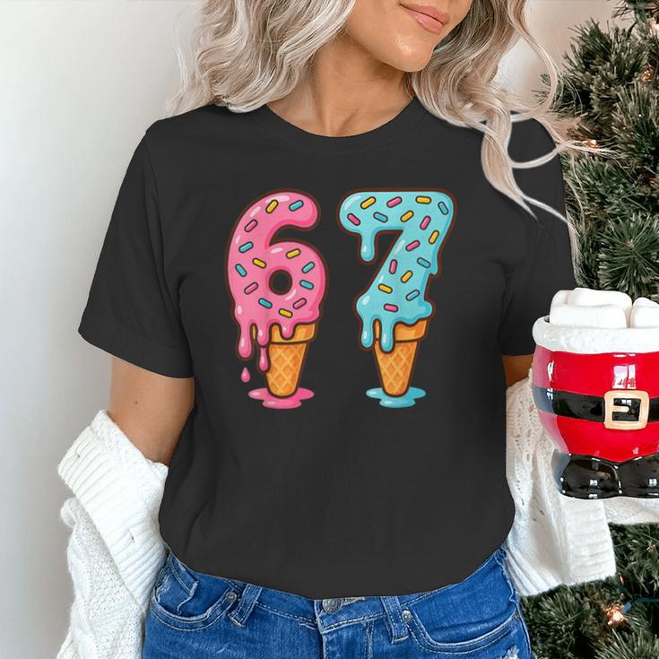 Baseball Ice Cream Drip 6 7 Kids 67 Birthday Unisex T-Shirt