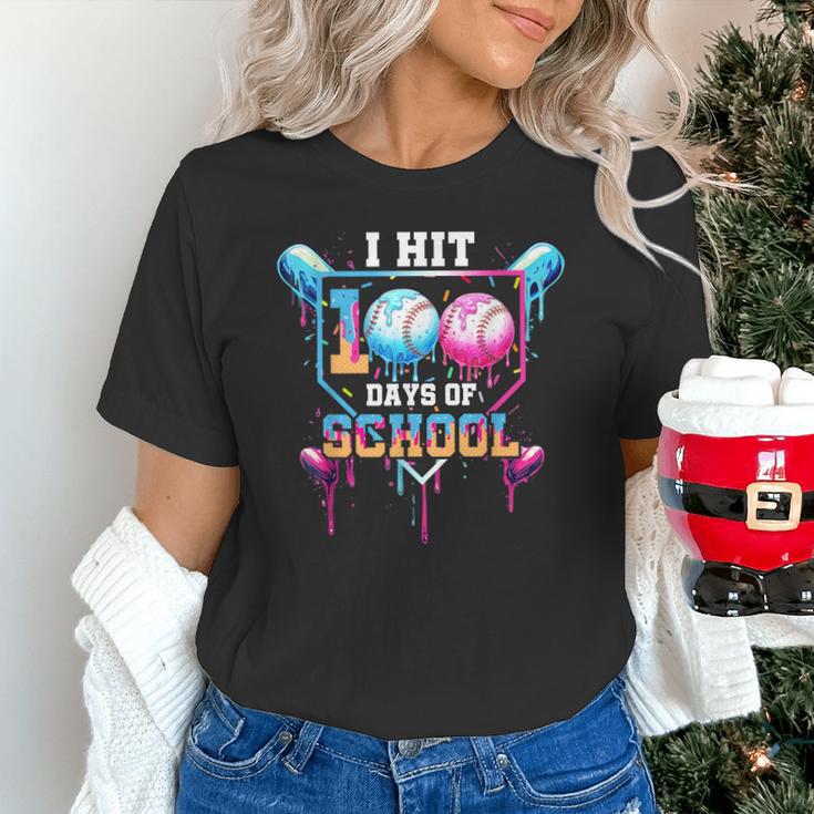 Baseball Ice Cream Drip I Hit 100 Days Of School Boys Kids Unisex T-Shirt Baseball Ice Cream Drip I Hit 100 Days Of School Boys Kids Unisex T-Shirt