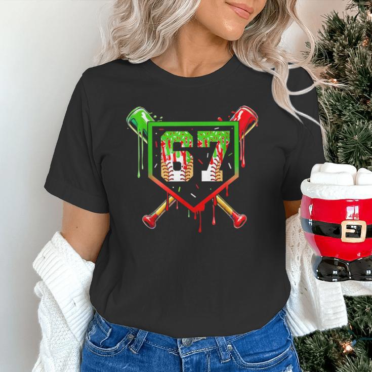 Baseball Ice Cream Drip Number 67 Player 6 7 Christmas Pjs Unisex T-Shirt Baseball Ice Cream Drip Number 67 Player 6 7 Christmas Pjs Unisex T-Shirt