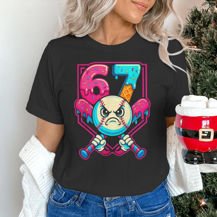 Baseball Ice Cream Drip Number 67 Six Seven Meme 67 Unisex T-Shirt Baseball Ice Cream Drip Number 67 Six Seven Meme 67 Unisex T-Shirt