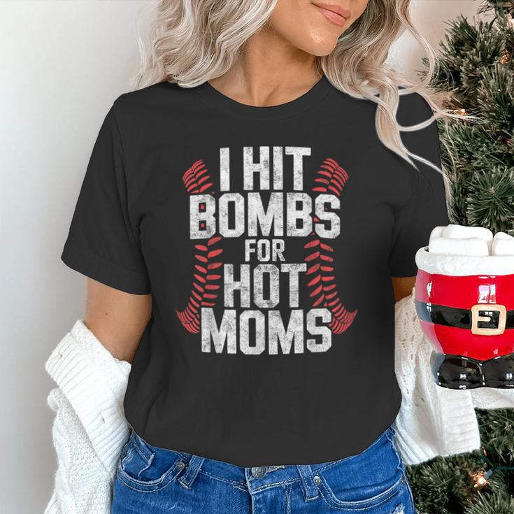 Baseball Joke Tee I Hit Bombs For Hot Moms Player Pitcher Unisex T-Shirt Baseball Joke Tee I Hit Bombs For Hot Moms Player Pitcher Unisex T-Shirt