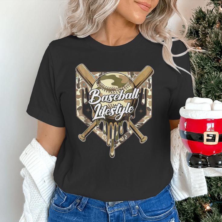 Baseball Life Lifestyle Home Plate Camo Ice Cream Drip Kids Unisex T-Shirt