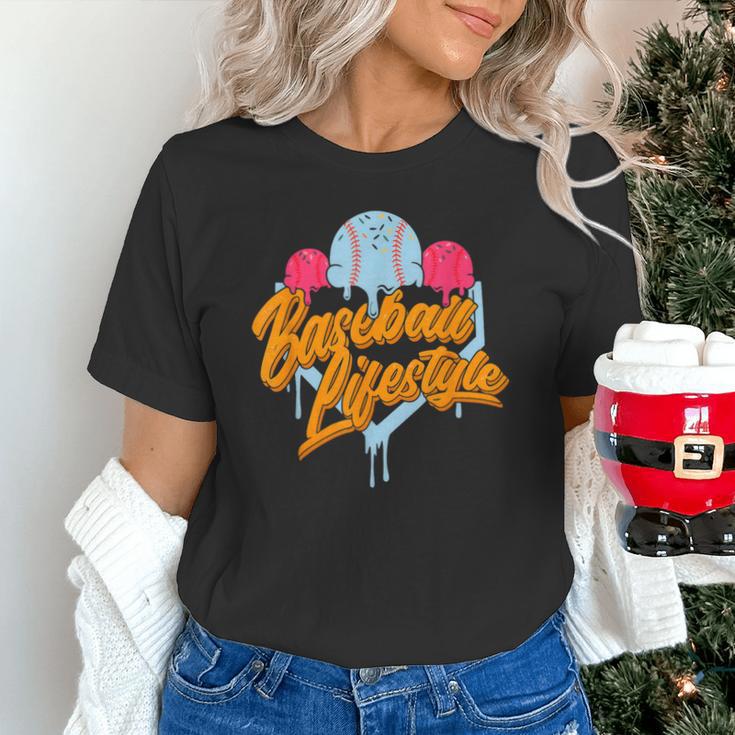 Baseball Lifestyle Home Plate Ice Cream Drip Men Boys Kids Unisex T-Shirt Baseball Lifestyle Home Plate Ice Cream Drip Men Boys Kids Unisex T-Shirt